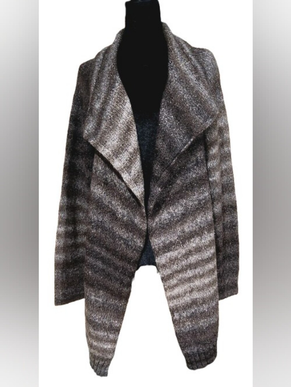 Cato • Women’s Open Front Long Sleeve Brown Cardigan • Size XL